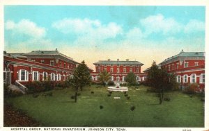 Vintage Postcard 1920s Hospital Group National Sanatorium Johnson City Tennessee