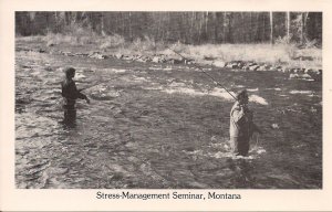 Montana MT Fly Fishing in River, Stress Management Seminar 1990s?