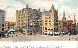 View of Centre Square York, Pennsylvania PA Postcards
