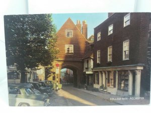 New Vintage Postcard College Gate Rochester 1960s VGC