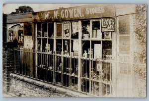 England Postcard Lyons Tea Store Gowen Store c1910 Antique RPPC Photo