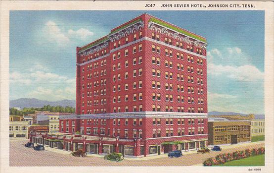 Tennessee Johnson City John Sevier Hotel Curteich