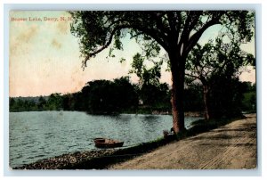 c1910's View Of Beaver Lake Boat Derry New Hampshire NH Antique Postcard 