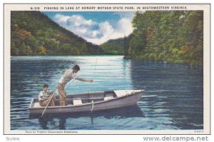 Fishing In Lake At Hungry Mother State Park, In Southwestern Virginia, 1930-1...