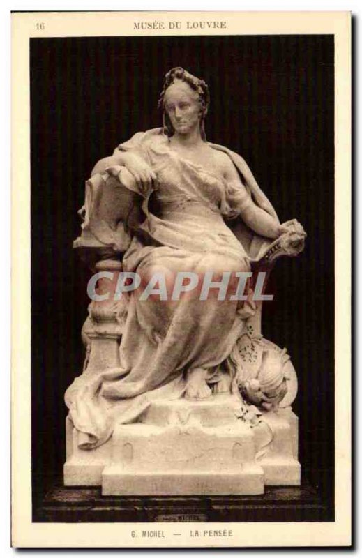 Old Postcard Paris Louvre Museum Michel G of thought