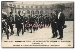 Old Postcard Versailles national Funerals of victims of Airship Republic Barr...