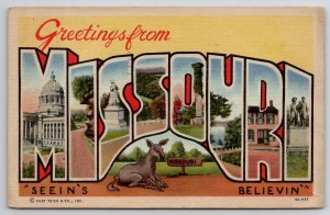 Missouri Scenic Large Letter Greeting Postcard M22