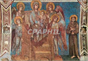 Modern Postcard Assisi Basilica di S Francesco Angels Virgin and Saint Franco...