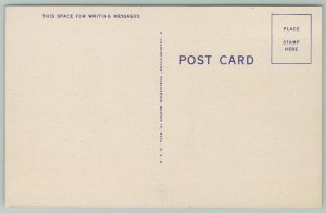 Portland Maine~US Post Office~1940s Linen Postcard