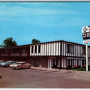 c1960s Bloomington, IL Coachman Best Western Motel PC Coffee Chevy Ford Car A266