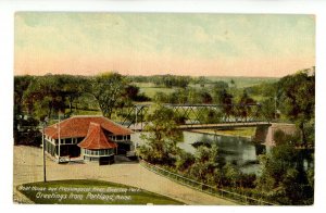 ME - Portland. Riverton Park, Boathouse & Presumpscot River