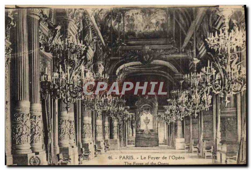 Old Postcard Paris Le Foyer L & # 39Opera