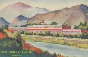 Hotel Termas De Cacheuta Argentina Mendoza Old Postcard