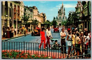 WALT DISNEY WORLD Florida 1970s Postcard Main Street USA Cinderella Castle