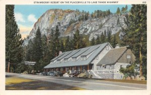 STRAWBERRY RESORT Lodge LAKE TAHOE Kyburz, CA Placerville ca 1930s Rare Vintage