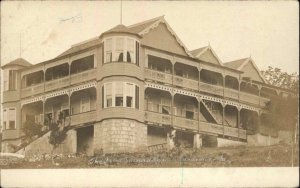 Mandeville Jamaica King Edward Hotel c1905 Real Photo Postcard