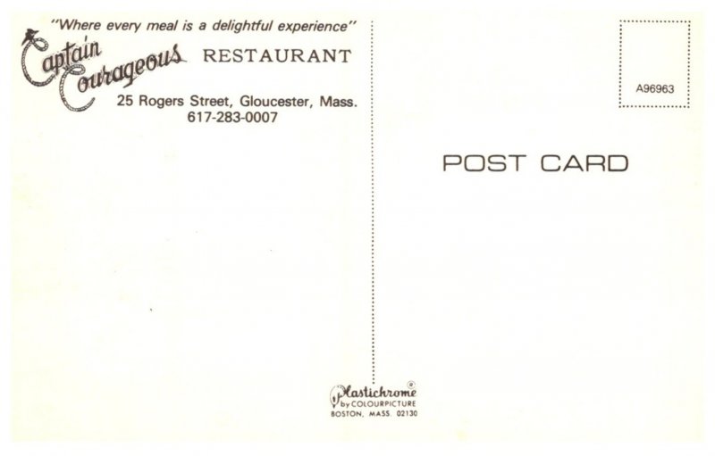 Massachusetts   Glouster , Captain Courageous Restaurant , Dining Room