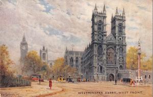 BR74832 westminster abbey west front   painting postcard london   uk