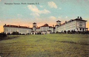 North Agusta South Carolina Hampton Terrace Color Lithograph Vintage PC U1832