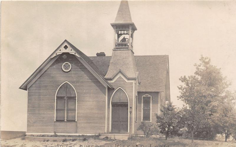 F3/ Pierson Iowa Real Photo RPPC Postcard c1910 M.E. Church