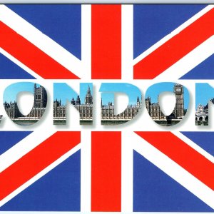 c2000s London UK Union Jack Flag Westminster Big Ben Parliament Chrome Lg PC M28