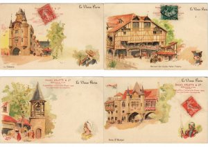 ADVERTISING CHICORÉE EXPO 1900 ROBIDA 22 Vintage Postcards (L3697)