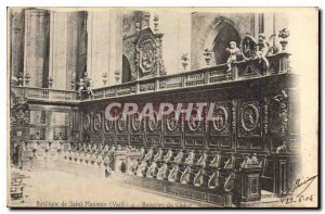 Old Postcard Basilica of Saint Maximin Var woodwork Choir