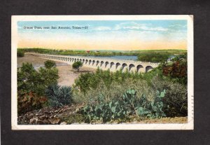 TX Olmas Dam near San Antonio Texas Vintage Postcard Sheldon MO Missouri