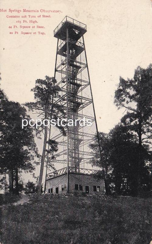 Old Postcard Hot Springs Mountain Observatory Postmarks Hot Springs Ft Thomas