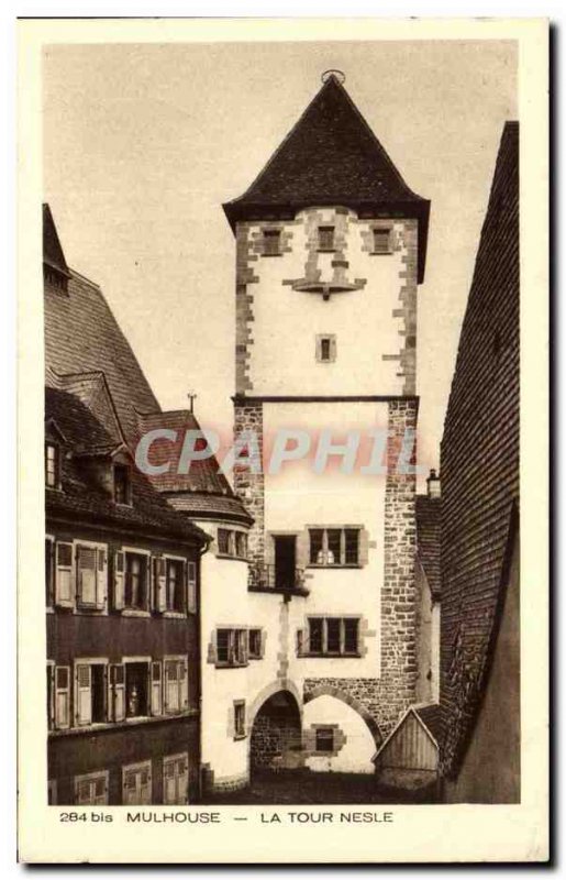 Old Postcard Mulhouse Tower Nesle