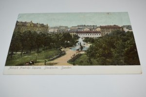 Adolph Fredriks Square Sweden Postcard Axel Eliassons Konstforlag Stockholm 3744