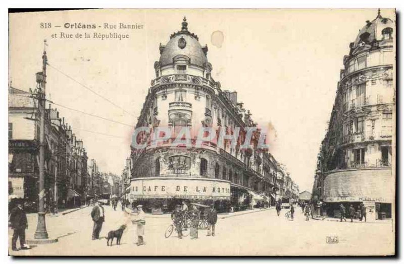 Postcard Old Orleans Street Banners and Rue de la Republique