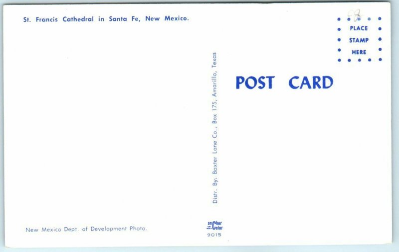 Postcard - St. Francis Cathedral - Santa Fe, New Mexico 