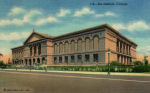 USA Art Institute Chicago Illinois Linen Postcard 08.46