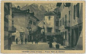 31875 AOSTA province vintage postcard - Verres GLASSES 1923-