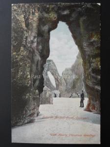 Cornwall PORTH Natural Arches c1905 by Smith, Saunders & Co