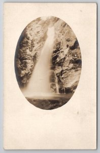 RPPC Glen Ellis Falls NH Pinkham Notch New Hampshire c1905 Photo Postcard U29