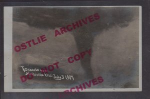 Neillsville WISCONSIN RPPC 1907 TORNADO TOUCHING DOWN Twister Cyclone WOW!! WI