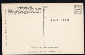 Ohio YOUNGSTOWN Looking East on West Federal Street downtown retail area Chrome