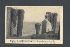 Real Picture Post Card Ca 1908 Unknown Woman W/Song & Words