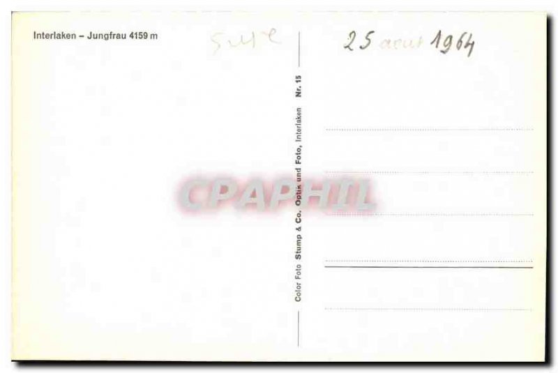 Modern Postcard Interlaken Jungfrau