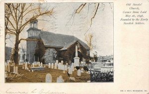 OLD SWEDES CHURCH WILMINGTON DELAWARE POSTCARD 1907