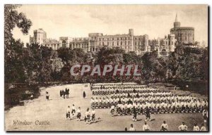 Postcard Old Windsor Castle Guards Army