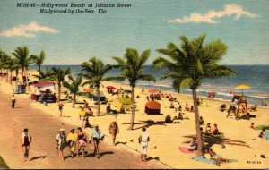 Florida Hollywood-By-The-Sea Hollywood Beach At Johnson Street 1961 Curteich