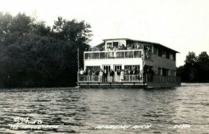 Vintage Postcard The Tahquamenon Newberry MI Giant Houseboat Stunning Image G2