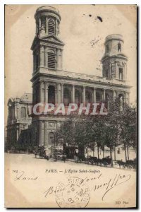 Old Postcard Paris St Sulpice church