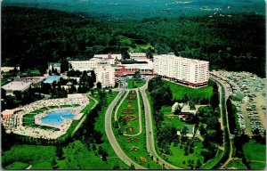 Vtg Kiamesha Lake New York NY The Concord Hotel Aerial View Postcard