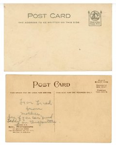 2 RPPC's Four Women & Four Pups