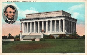 Vintage Postcard 1930's Lincoln Memorial Potomac Park Near River Washington DC