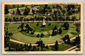 Gettysburg  Pennsylvania  Civil War  US  National Cemetery  Postcard